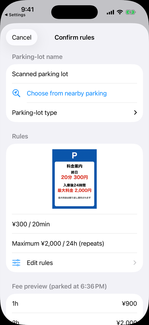 Confirm rules screen with the sign photo next to the rules as read